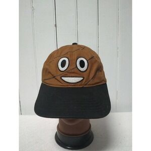 Emojinuity Poop Emoji Embroidered Snapback Baseball Cap Hat 100% Cotton